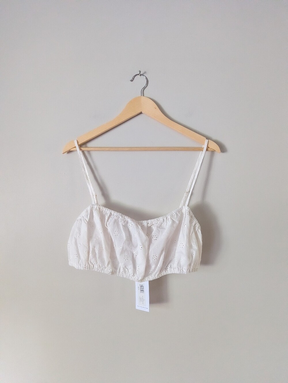 WeWoreWhat Ruched Bra Top Off White